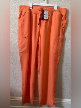 FIGS Women’s Size 4XL TALL Yola With Yoga Waistband Scrub Pant Orange •OG008